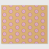 ピンクグレイズドチョコレートドーナツ ラッピングペーパー (フラット)