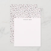 ピンクグレイパーソナライズされたヒョウ ノートカード (正面/裏面)