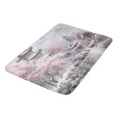 ピンクグレイ日本の桜花ズパゴダ バスマット (アングル)