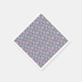 ピンクグレーお花デザイン スタンダードカクテルナプキン (角)