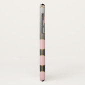 ピンクグレーとゴールドの六角形 モダンな華やかさ Case-Mate iPhoneケース (裏面/左)