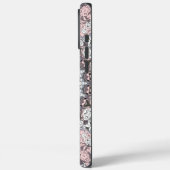 ピンクグレーとホワイトの曼荼羅模様 Case-Mate iPhoneケース (裏面 / 左)