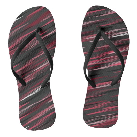 ピンクグレーとホワイト抽象芸術 ビーチサンダル (ソール)