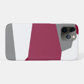 ピンクグレーとホワイト抽象芸術 Case-Mate iPhoneケース (裏面(横))