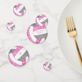 ピンクグレーガーリーバレーボール誕生日パーティー コンフェッティ