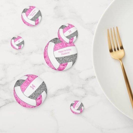 ピンクグレーガーリーバレーボール誕生日パーティー コンフェッティ (グループ)