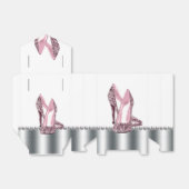 ピンクグレーグリッターハイヒールシューズ フェイバーボックス (折り畳みなし)