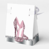 ピンクグレーグリッターハイヒールシューズ フェイバーボックス (裏面サイド)