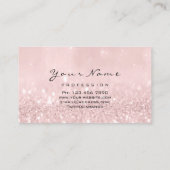 ピンクグレーグリッターメイクアップアーティストラッズエクステンション 名刺 (裏面)