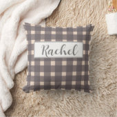 ピンクグレージンガムパーソナライズされた クッション (ブランケット)