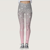 ピンクグレースターズグラデーションシスタイリッシュックモダントレンディー レギンス (正面)