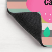 ピンクグレーストライプレトロ名 マウスパッド (コーナー)