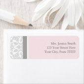 ピンクグレーダマスクカスタム差出人住所ラベル ラベル (インサイチュ)