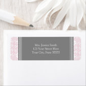 ピンクグレーダマスクカスタム差出人住所ラベル ラベル (インサイチュ)