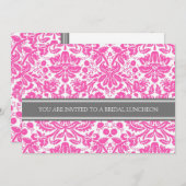 ピンクグレーダマスクブライダルランチ招待状 招待状 (正面/裏面)