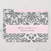 ピンクグレーダマスクリハーサルディナーパーティー 招待状 (正面/裏面)