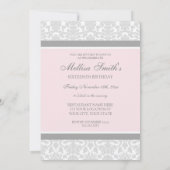 ピンクグレーダマスク16thビスデイパーティー 招待状 (裏面)