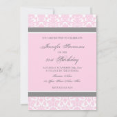 ピンクグレーダマスク21歳誕生日パーティの招待状 招待状 (裏面)