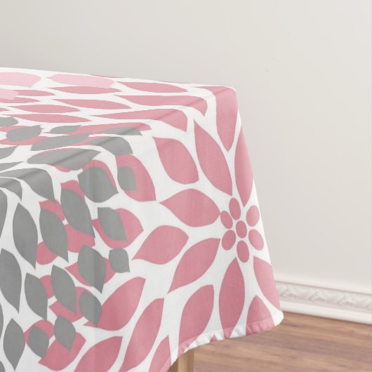 ピンクグレーダリアフローラアールデコール、花 テーブルクロス (インサイチュ)
