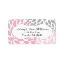 ピンクグレーダリア結婚ズブライダルベビーシャワーカスタム ラベル