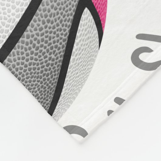 ピンクグレーバスケットコート私の幸せな場所の女の子 フリースブランケット (角)