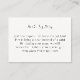 ピンクグレーバニーラビットブックベビー エンクロージャーカード