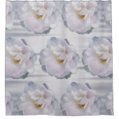 ピンクグレーバラ シャワーカーテン (正面)