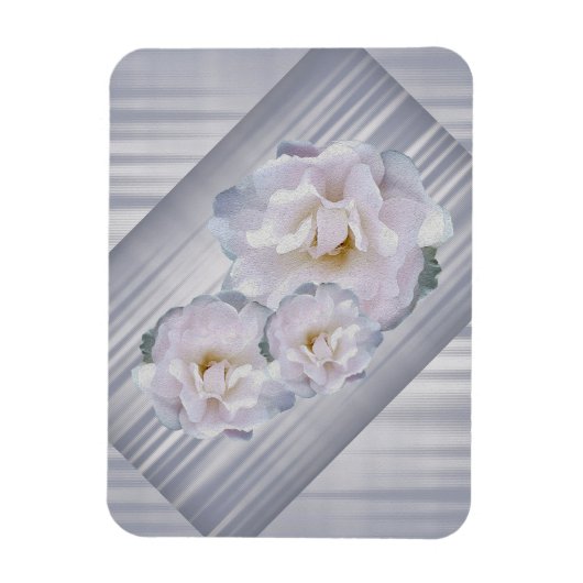 ピンクグレーバラ マグネット (縦)