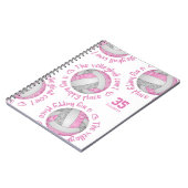 ピンクグレーバレーボールのコートは私の幸せな場所である ノートブック (左側)