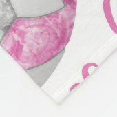 ピンクグレーバレーボールコートhappy placeタイポグラフィ フリースブランケット (角)