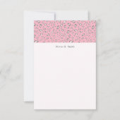ピンクグレーヒョウ2 パーソナライズされた ノートカード (正面)