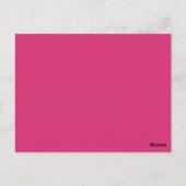 ピンクグレーブラックダマスクストライプテーブルナンバーカード ポストカード (裏面)