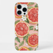 ピンクグレープフポップ・アートのリット – レトロ水彩シトラス iPhoneケース (裏面)