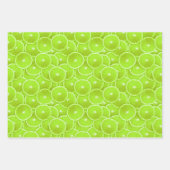 ピンクグレープフルーツオレンジとライムスライス ラッピングペーパーシート (正面2)