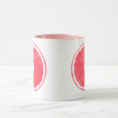 ピンクグレープフルーツ絵画スライス マグカップ (中央)