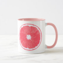 ピンクグレープフルーツ絵画スライス