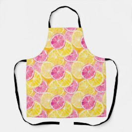 ピンクグレープフルーツ&レモンシャワーカーテン エプロン