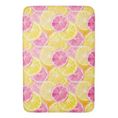 ピンクグレープフルーツ&レモンシャワーカーテン バスマット (正面縦)