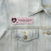 ピンクグレーベテリアンポーズホーハートステスコップペット 名札 (インサイチュ)