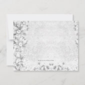 ピンクグレーベビーガールヴィンテージベビーシャワー 招待状 (裏面)