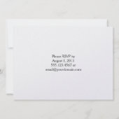 ピンクグレーホワイトダマスクポス結婚ト 招待状 (裏面)