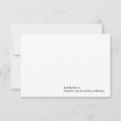 ピンクグレーボホタイポグラフィベビーシャワーありがとう サンキューカード (裏面)