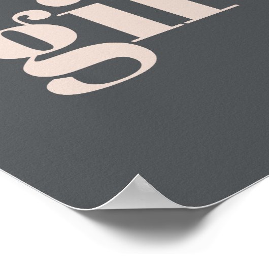 ピンクグレーボホタイポグラフィベビーシャワーブックスギフト ポスター (角)