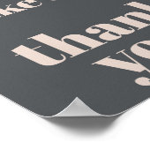 ピンクグレーボホタイポグラフィベビーシャワー御許可署名 ポスター (角)