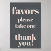 ピンクグレーボホタイポグラフィベビーシャワー御許可署名 ポスター (正面)