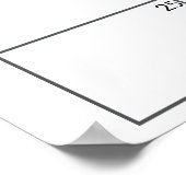 ピンクグレーボホタイポグラフィベビーシャワー推定日 ポスター (角)