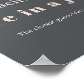 ピンクグレーボホタイポグラフィベビーシャワー推測ゲーム ポスター (角)