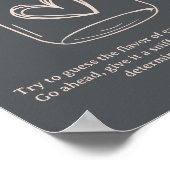 ピンクグレーボホタイポグラフィベビー推測ベビー食品 ポスター (角)