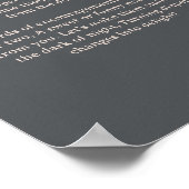 ピンクグレーボホタイポグラフィベビー深夜おむつ ポスター (角)