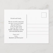 ピンクグレーボホボタニカルウォーターの色を移動 案内ポストカード (裏面)